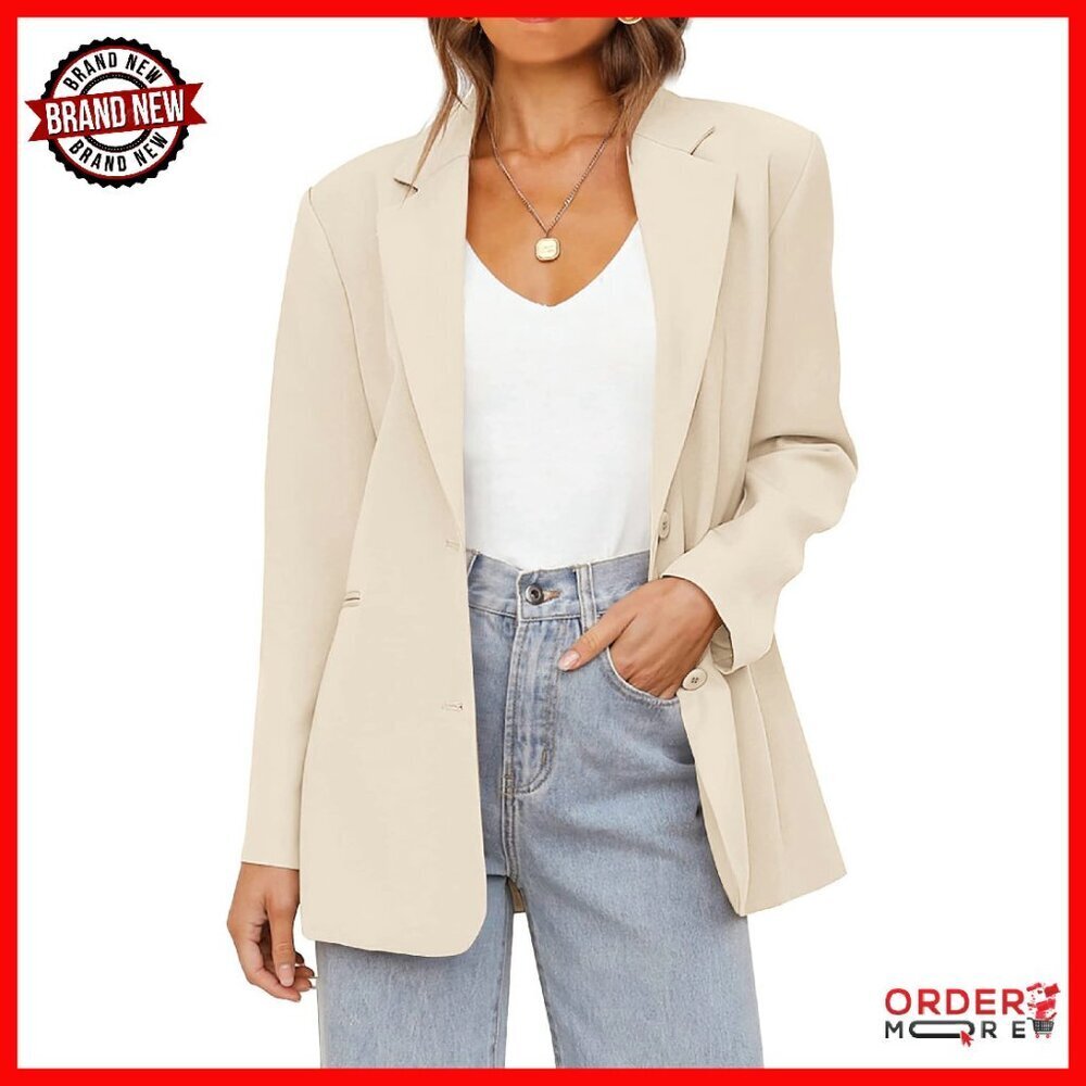 Oversized Blazer for Women Business Casual Work Office Long Sleeve Lapel